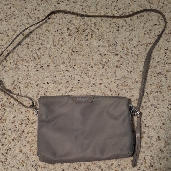 MZ Wallace nylon Pippa Gray Crossbody Bag